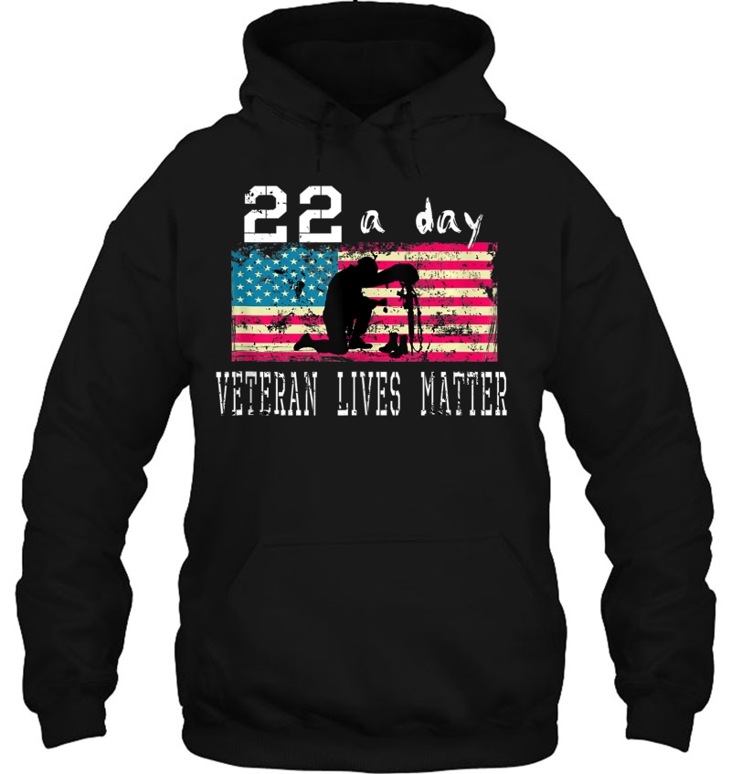Veteran Lives Matter Suicide Awareness Ptsd Veteran 22 A Day Tank Top Hoodie