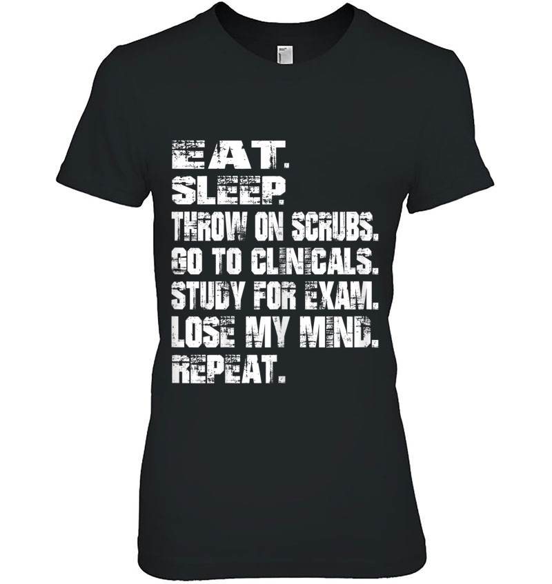 Womens Eat. Sleep. Nursing School Student Hoodie