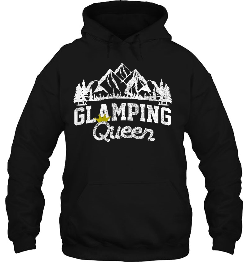 Womens Glamping Queen - Funny Camping Camper Gift Hoodie