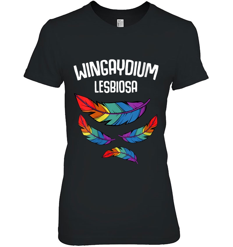 Womens Lgbt Pride 2019 Funny Lesbian Love Wingaydium Lesbiosa Gift V-Neck Hoodie