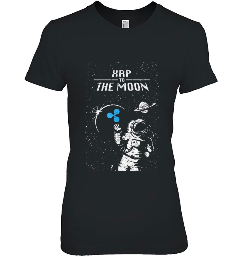 Xrp To The Moon Funny Ripple Logo Gear For Men & Women Hoodie