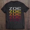 Zoe Retro Wordmark Pattern - Vintage Style Tee