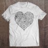 Coloring Book Style Heart Shape Self Coloring Tee