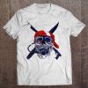 Scuba Diving Gifts Skull Speargun Spearfishing Dive Flag Tee