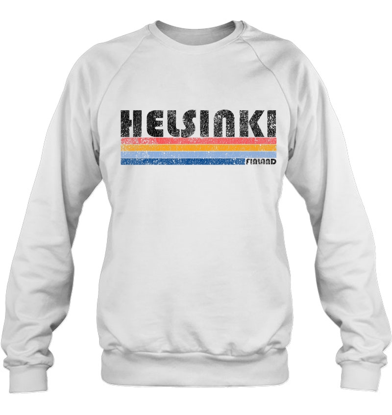 Vintage 1980S Style Helsinki Finland Design Sweatshirt