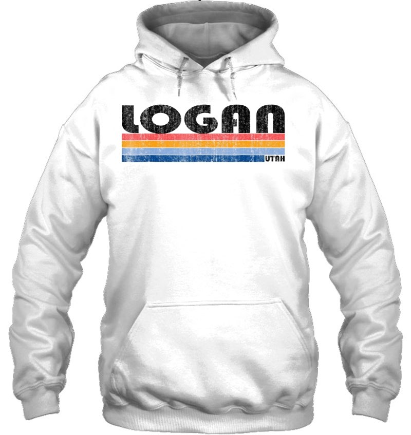 Vintage 1980S Style Logan Ut Hoodie