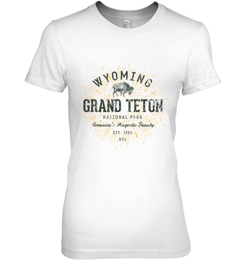 Vintage Grand Teton National Park Ladies Tee