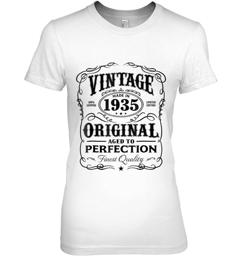 Vintage Made In 1935 83Rd Birthday Gift Ladies Tee