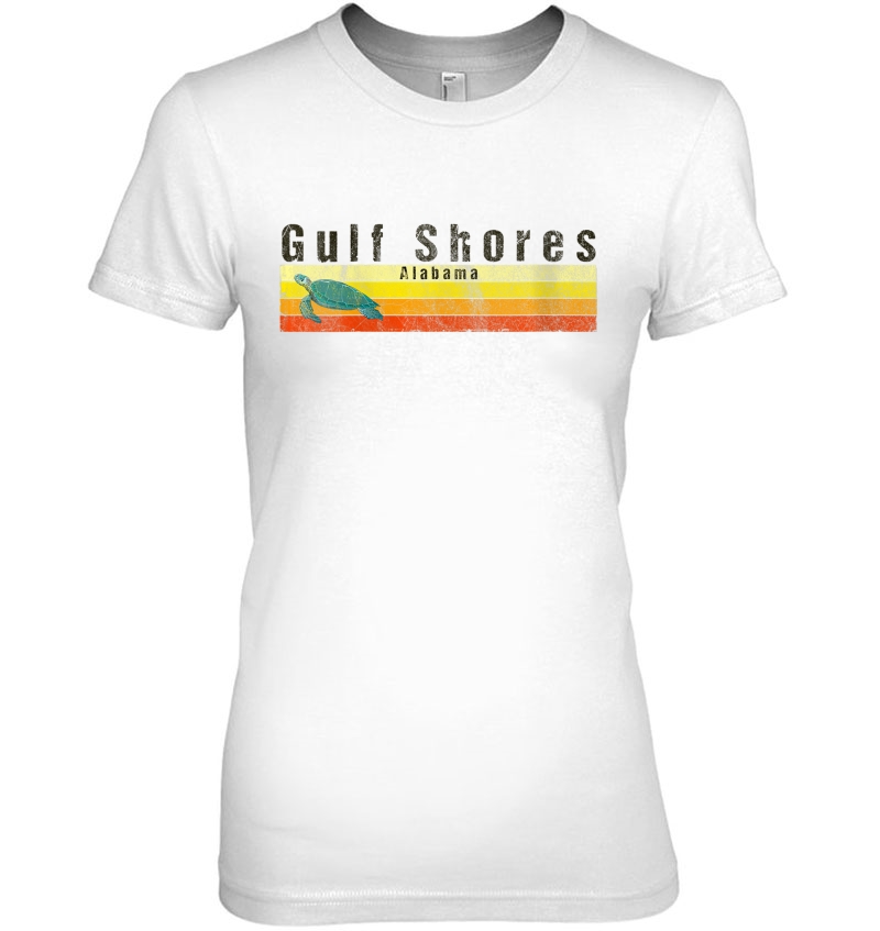 Womens Gulf Shores Alabama Beach V-Neck Ladies Tee