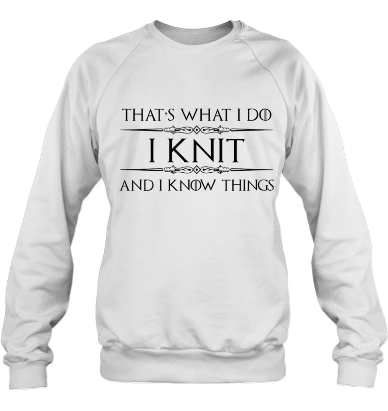 Womens Knitting Gifts For Knitters - I Knit & I Know Things Funny Mugs