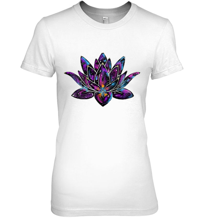 Womens Lotus Yoga Galaxy Tank Top Ladies Tee