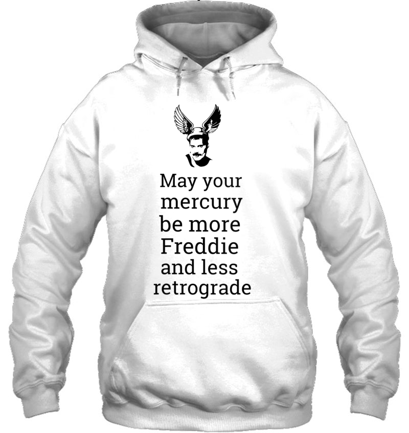 Womens May Your Mercury Be More Freddie And Less Retrograde Wings V-Neck Hoodie