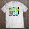 Womens Mtv Beavis And Butthead In Logo V-Neck Tee