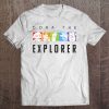 Womens Nickelodeon Dora The Explorer Rainbow Boxes V-Neck Tee