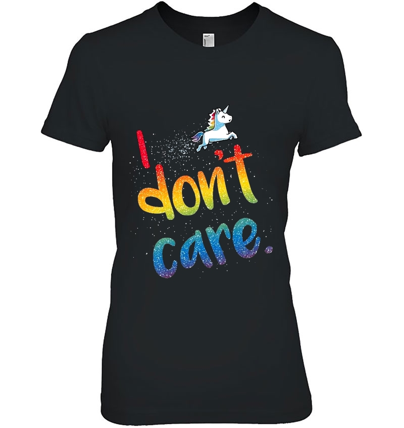 I Don't Care Rainbow Unicorn LGBT Pride Hoodie