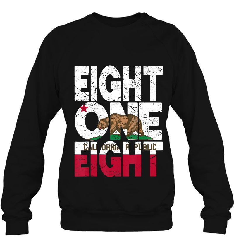 California Republic Flag - Area Code 818 Ver2 Sweatshirt