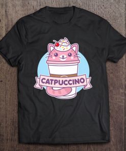 Catpuccino Coffee Cute Kawaii Cat Frappuccino Tee