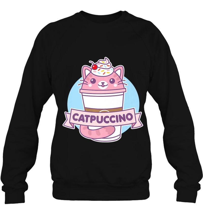 Catpuccino Coffee Cute Kawaii Cat Frappuccino Sweatshirt