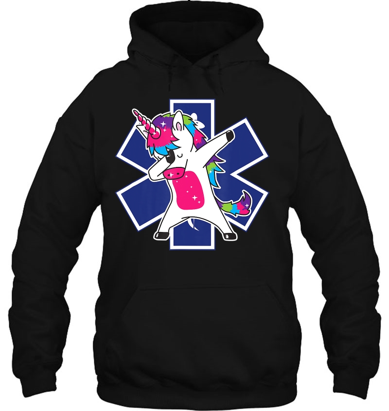 Dabbing Unicorn Ems Emt Nurse Medic Doctor Funny Hoodie