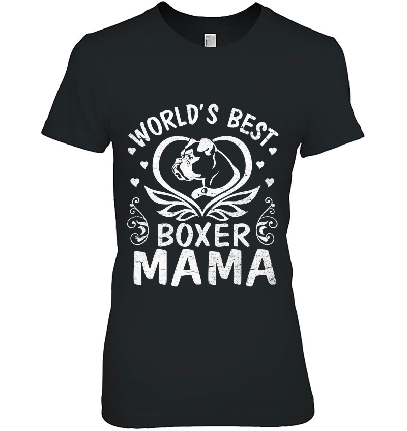 Dog In Big Heart World's Best Boxer Mama Happy Mother Mom Hoodie