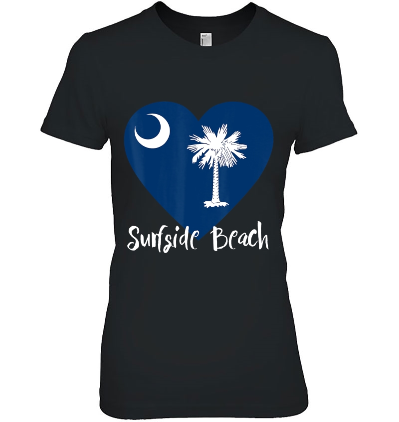 I Love Surfside Beach South Carolina City Sc Flag Heart Hoodie