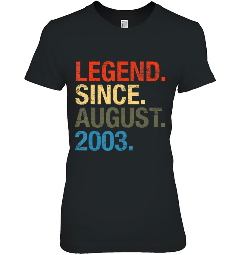 Legend Since August 2003 Boys Girls Bday Gifts 17Th Birthday Hoodie