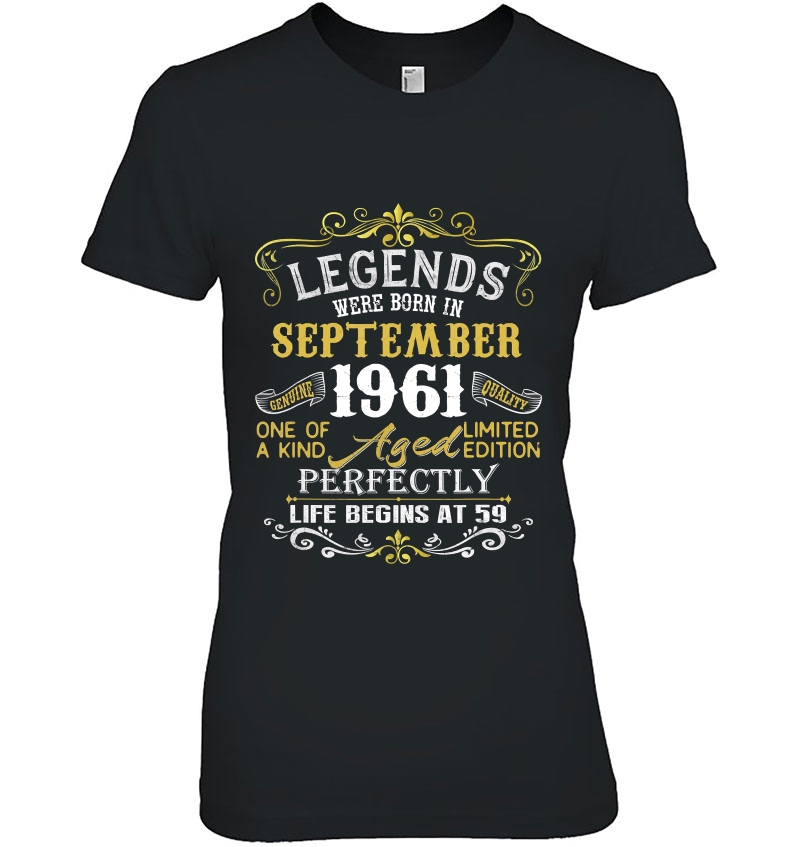 Legends Were Born In September 1961 59Th Birthday Gift Ladies Tee