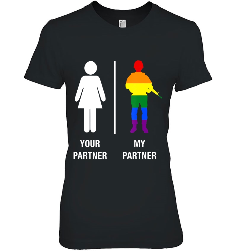 Lesbian Military Shirt Lgbt Funny Gay Pride Partner Rainbow Hoodie