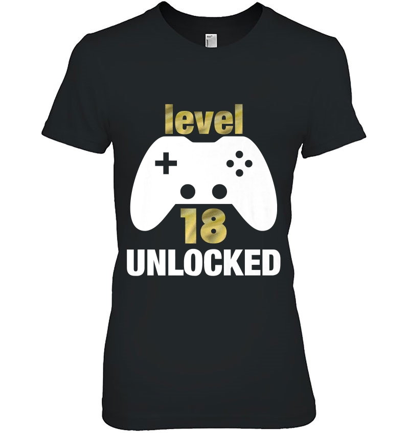 Level 18 Unlocked 18Th Birthday Gamer Gift Premium Hoodie