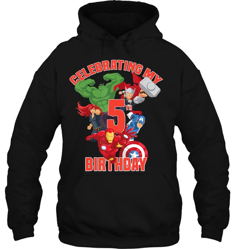 Marvel Avengers Celebrating My 5Th Birthday Hoodie