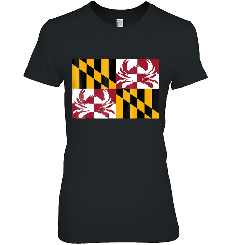 Maryland Crab Flag Ladies Tee