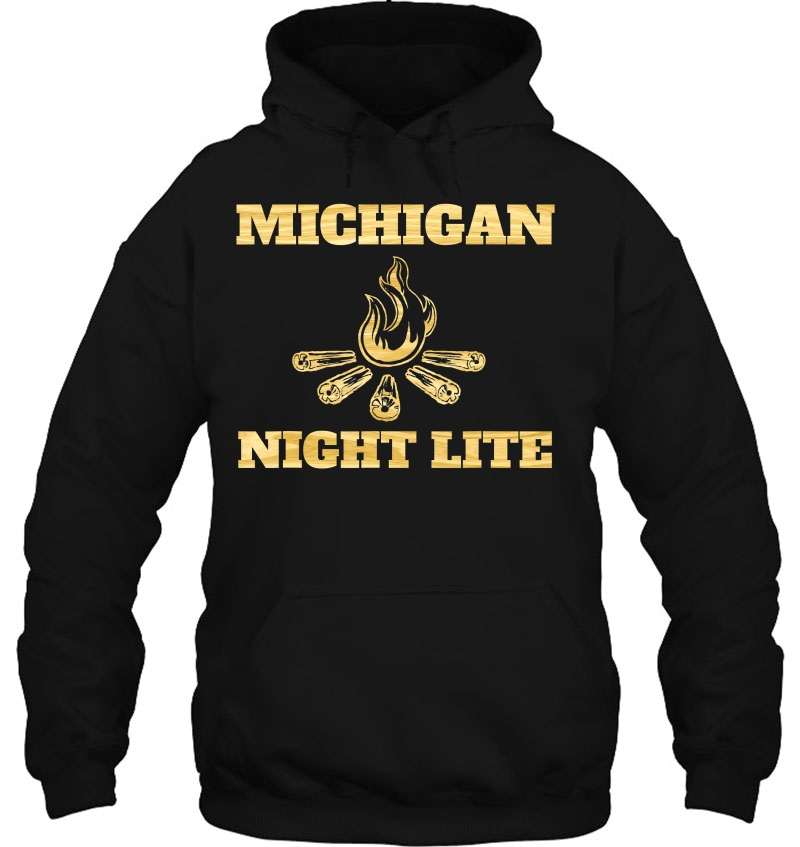 Michigan Night Lite Campfire Shirt For Outdoors Camping Mugs