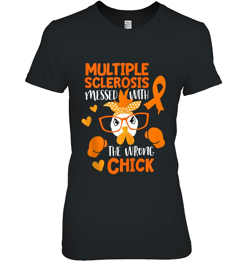 Ms Awareness Wrong Chick Fighter Support Multiple Sclerosis Hoodie