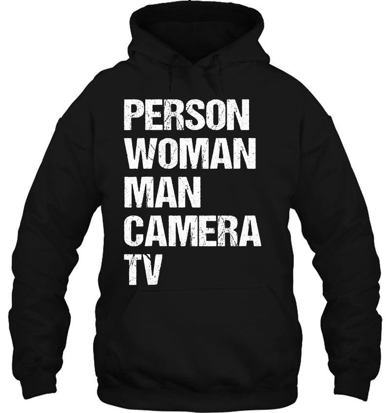 Person Woman Man Camera Tv Orange Hoodie
