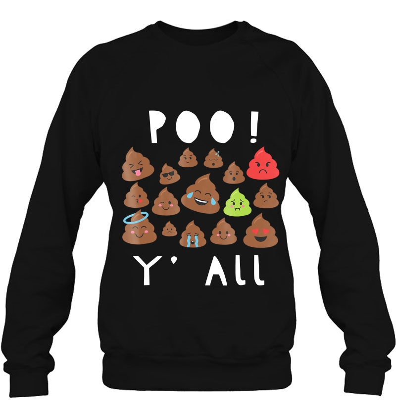 Poo Y'all Funny Scary Poo Emoji Mugs