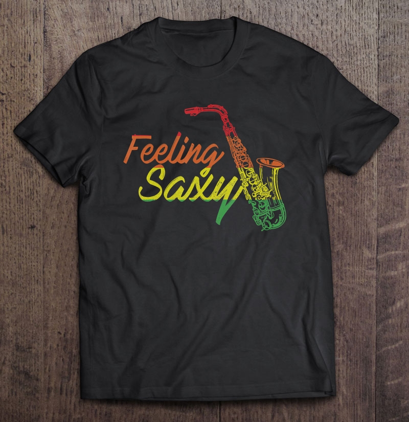 Saxophone Vintage Funny Reggae Jazz Music Saxophonist Gift Shirt