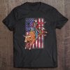 Trump Rodeo Bull Rider Patriotic American Flag Trump Cowboys Tee