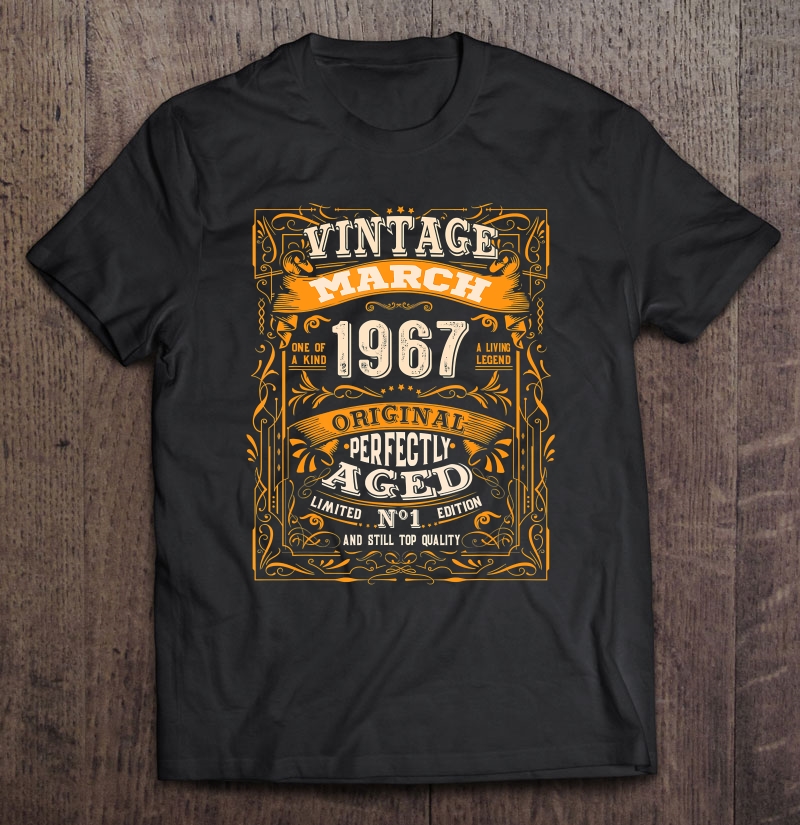 Vintage March 1967 53 Years Old 53Rd Birthday Gift Shirt