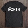 Vintage Up North Washington Distressed Text State Map Tee