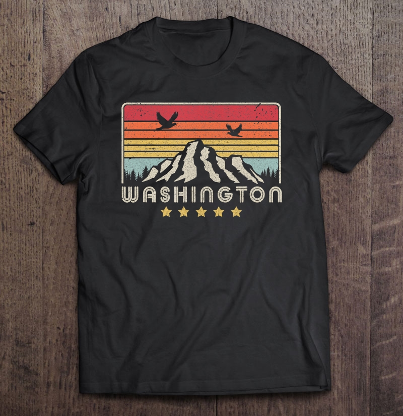 Washington Shirt. Retro Style Wa, Usa Shirt