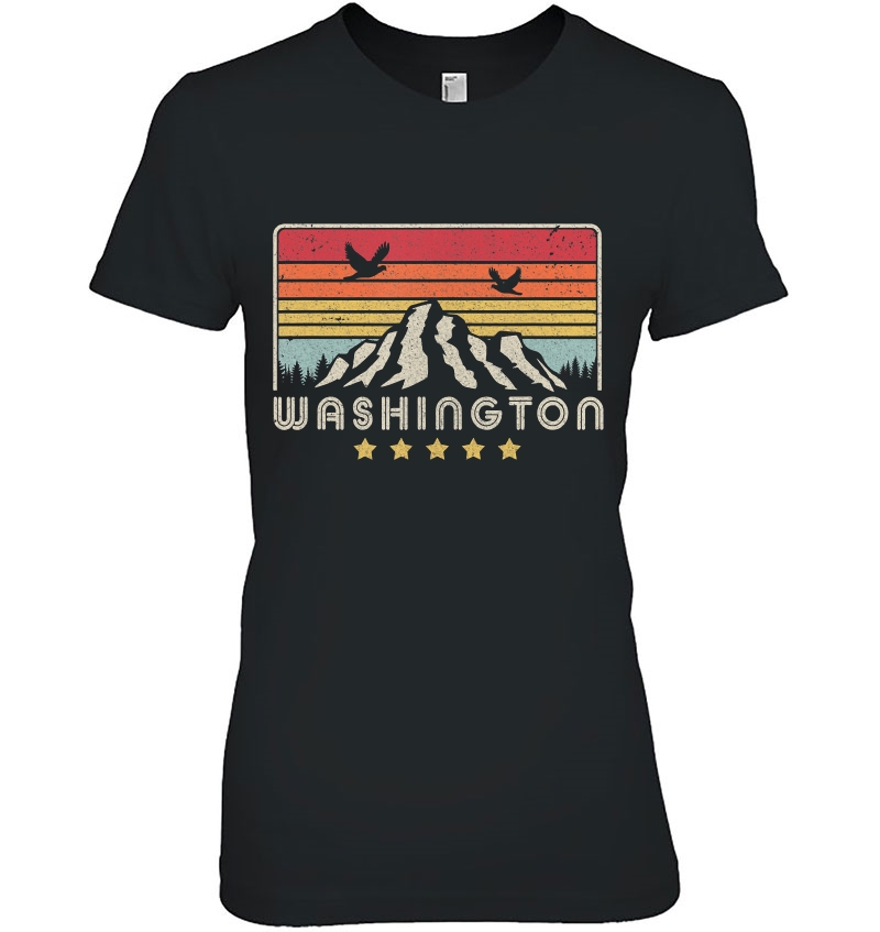 Washington Shirt. Retro Style Wa, Usa Hoodie