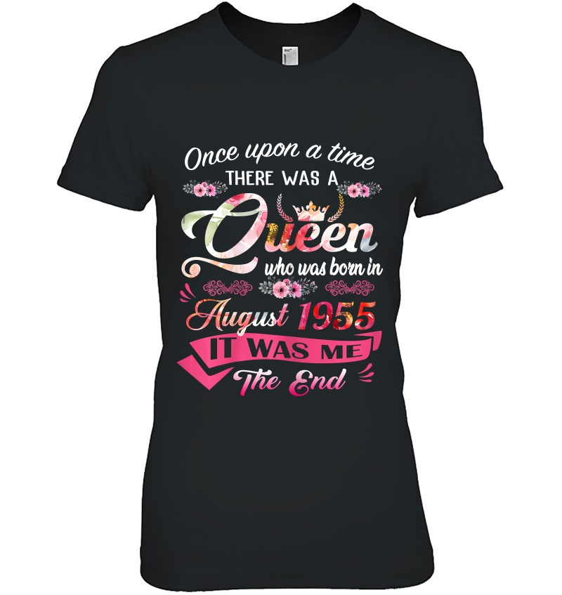 Womens 65 Year Old Birthday Girls 65Th Bday Queen August 1955 Ver2 Hoodie