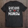 Womens Badass Mamaw Mothers Day Buffalo Plaid Grandmother Grandma Tee