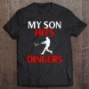 Womens My Son Hits Dingers Proud Mom Baseball Game Fans Funny Tee