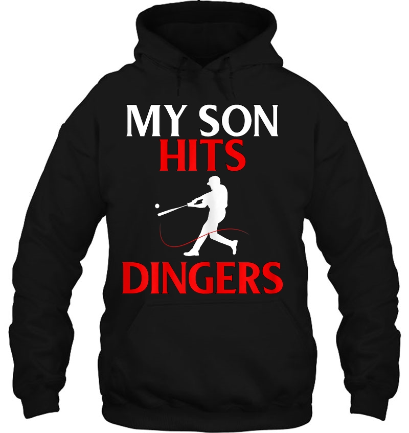 Womens My Son Hits Dingers Proud Mom Baseball Game Fans Funny Mugs