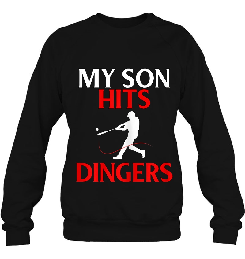 Womens My Son Hits Dingers Proud Mom Baseball Game Fans Funny Mugs