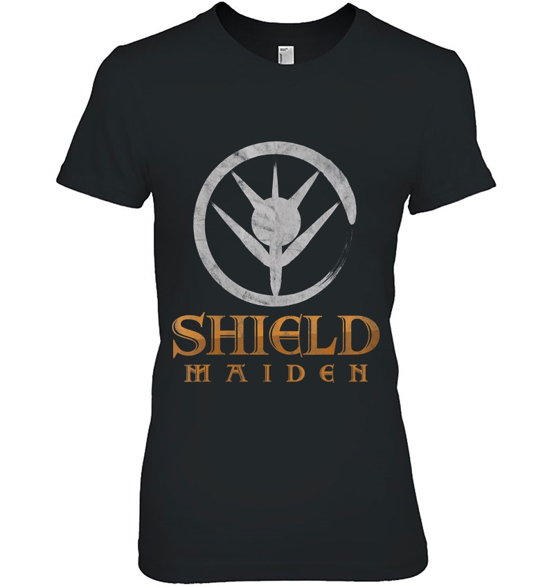 Womens Norse Mythology Viking Shield Maiden Scandinavian Ladies Tee