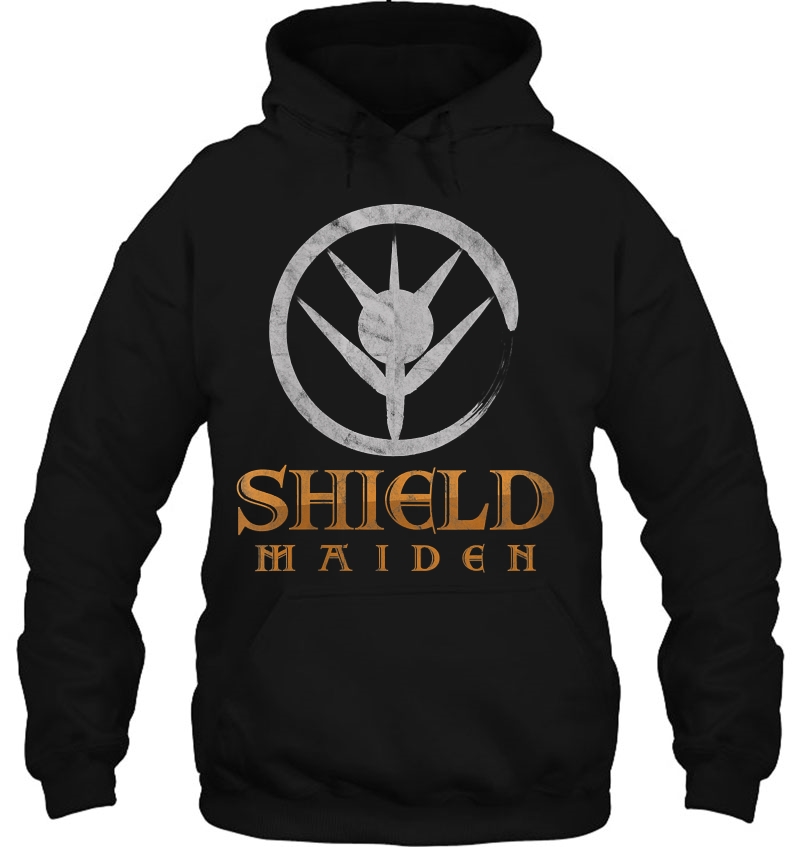 Womens Norse Mythology Viking Shield Maiden Scandinavian Hoodie