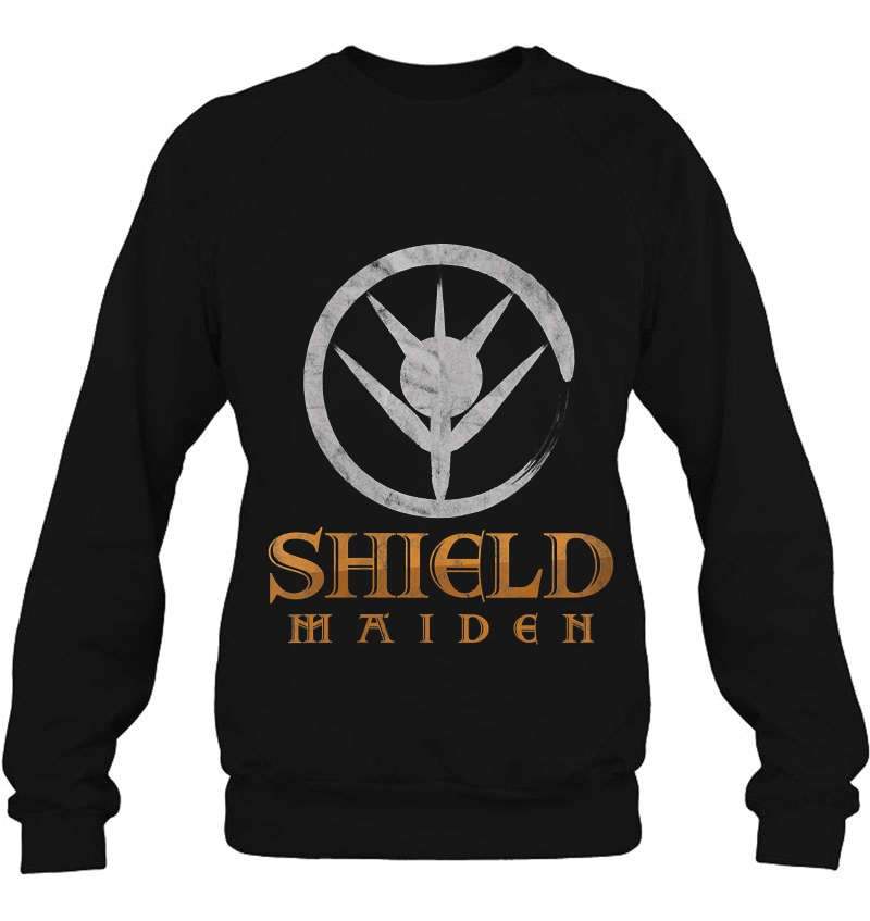 Womens Norse Mythology Viking Shield Maiden Scandinavian Sweatshirt