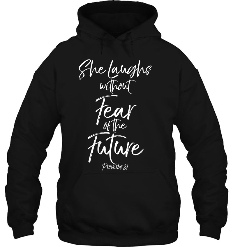 Womens Proverbs 31 Woman Gift She Laughs Without Fear Of The Future Mugs